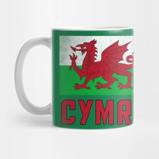 Wales / Cymru Vintage Faded Flag Design Mug